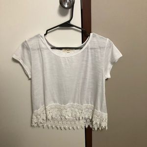 Crop white shirt